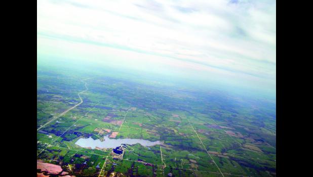 This photo, which pictures Banner Creek Reservoir, was taken by a weather balloon recently launched by Jackson Heights High School students.