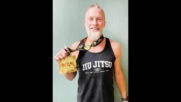 Holton native Sean Binkley recently won the Master 6 featherweight blue belt division at the World Master IBJJF Jiu-Jitsu Championship in Las Vegas. (Photo by Ali Holcomb)