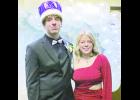 Royal Valley High School seniors Jackson King (at left) and Alyssa Schuetz (at right) were named king and queen of winter sports last Friday night during halftime of the boys varsity basketball game versus Hiawatha.