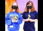 Holton eighth-grade student Maggie Turner (shown above at right) won the Jackson County Spelling Bee on Saturday at Royal Valley Middle School. Holton sixth-grader Maggie Emert (shown above at left)  was named runner-up. Turner will now compete at the Sunflower State Spelling Bee in March. 