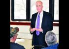 U.S. Senator Jerry Moran (R-KS) touched on a variety of topics, including health care for veterans and education funding, during a special town hall meeting Monday morning at the Jackson County Courthouse in Holton. 