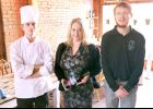 The Oak Roots restaurant at Hotel Josephine is open, offering breakfast, lunch and dinner. The restaurant is open from 7:30 a.m. to 11 p.m. seven days a week. Shown in the photo above in the restaurant’s dining area are (from left) Chef Aspen Cripps, Sara Fox (hotel owner) and Tracer Fox (hotel manager). (Photo by Ali Holcomb)