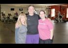 Shown from left to right, are Netawaka Family Fitness Center assistant manager Mary Williams, fitness center manager Scott Steffes and Danica Haverkamp, clinic manager for Rehab Visions, which leases space at the fitness center. (Photo by Brian Sanders)