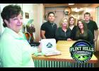 Lynn Rinkes (left), one of the new owners of Holton Meat Processing, is proud to offer Flint Hills Premium Natural Meats products at the facility, which the Rinkes and Pfrang families took over earlier this year. Rinkes is shown in the photo above with some of the facility’s employees, including (from left to right) Ritchie Warren, Dana Klahr, Samantha Carskaddon, Cassey Schooler and Tyler Area. (Photo by Brian Sanders)