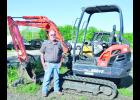 Donnie Wischmeier (shown above) is pictured next to a mini excavator available to rent through Brahma Equipment Leasing of Holton. The business offers a variety of equipment and attachments for rent on a daily, weekly or monthly basis. 