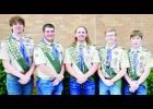 Royal Valley High School’s Class of 2024 included 57 students, five of which have earned the rank of Eagle Scout. The Eagle Scouts are shown above and include (from left) Jackson King, Riddick Warton, Tyson Parks, Kaden Swain and Matt Tracy. 										            