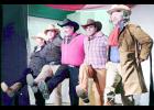 Holton Community Theatre recently presented “Annie Get Your Gun” at the theatre. In the photo above, cast members (from left) Kole McAlexander, Brian Penrod, Chris Heineken, Casey Patterson and Aaron Cook are shown performing “My Defenses Are Down.”