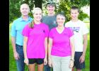 The Steve and Cindy Broxterman family of Hoyt are involved with the Hoyt Livewires 4-H club. From left: Steve, Mary, Patrick, Cindy and Lucas Broxterman (eldest son Thomas is currently attending Fort Hays State University). (Photo by Brian Sanders)