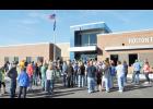 After a 30-minute ceremony with several special speakers and songs by the Holton High School band, members of the public were allowed inside the new Holton Elementary School to tour classrooms and other areas during an open house on Sunday. (Photo by Ali Holcomb)