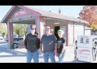 Stithem’s Hoyt Services & Tire in Hoyt noted the station’s 25 years in business. Those shown here are (from left) manager Jerry Thornburg and owners Jeff and Brenda Stithem. (Photo by Ali Holcomb)