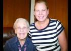 Dorothy Rogers (at left) and her late husband, Joe, are among the Holton/Jackson County Chamber of Commerce Hall of Fame inductees for 2016, it was reported. Rogers is shown here with her youngest daughter, Jackie Sommers.