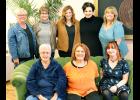 The staff at Ginger Snips Salon of Beauty is shown above and includes (front row, from left) Linda Bohnenkemper, Ginger Lloyd (owner), Caitlyn Morrissey, (back row, left to right) Christina Murphy, Becky Zibell, Andrea Charles, Hope Roles and Kelly Farley.