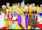 Dania Wahwasuck (center), a member of the Prairie Band Potawatomi Nation, was recently named Miss Indian World 2025 during the Gathering of Nations Pow Wow in Albuquerque, N.M. Wahwasuck is shown with first runner up Kegona Tenaco of the Anishabe (Algonquin) Kitigan Zibi Tribe of Quebec, Canada (at left) and Niagra Rockbridge of the Navajo Tribe of Pinon, Ariz. (at right).