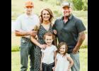 Joe Pruett of Holton (shown above at top right) recently opened Easy Choice Plumbing and Pipe, a “veteran-owned, family-run business.” Shown with Pruett are wife Cheyenne (top center), son Wyatt (top left) and daughters Tillie (front center) and Nova (front right).	
