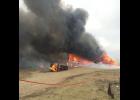 This photo, courtesy of the Jackson County Sheriff's Office, shows part of the Stous property that was damaged by a Friday afternoon fire.