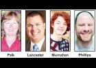 Four candidates are seeking the position four seat on the Holton Board of Education during the Aug. 3 primary election, including (left to right) Rochelle Falk, Zachary Lancaster, Simon Murnahan and Ryan Phillips.